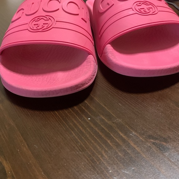 GUCCI Pursuit Rubber slides/pink fucsia size eu37/us6 - Picture 9 of 14